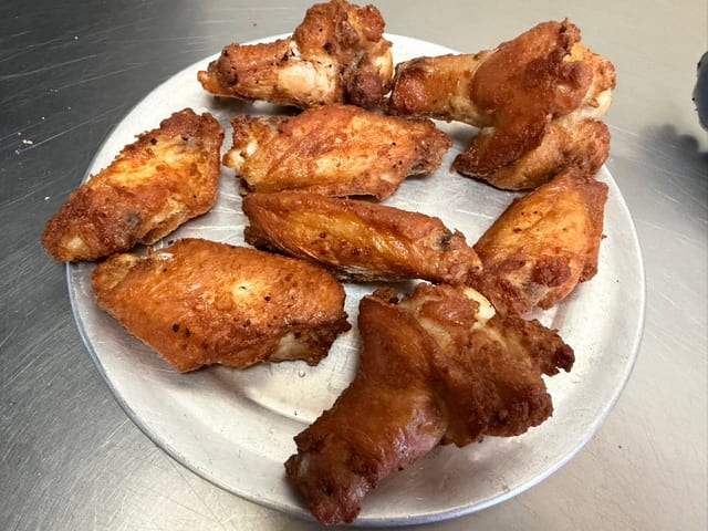 6 Wings & Mini Cheesy Bread.