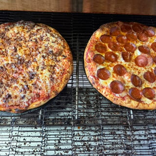 2 Medium 1-Topping Pizzas & Medium Cheesy Garlic Bread