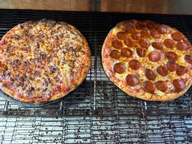 2 Medium 1-Topping Pizzas & Medium Cheesy Garlic Bread.