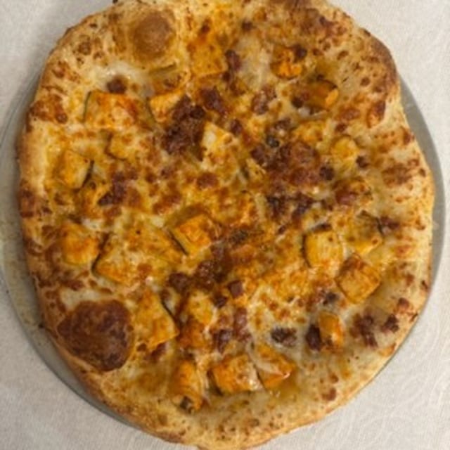 Buffalo Chicken Bacon Pizza.